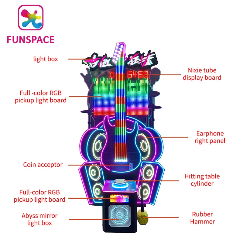 Funspace Yetişkin Gitar Çekiç Boks Oyun Makinesi